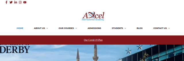 Axcel Academy website preview