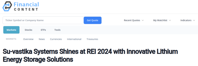 Su-vastika Systems Shines at REI 2024 – Financial Content