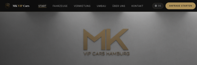 MK VIP Cars Hamburg Luxus-Fahrzeugvermietung Website