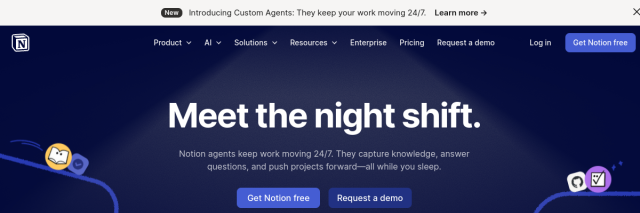 Screenshot of Notion