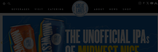 Screenshot of greatlakesbrewing.com