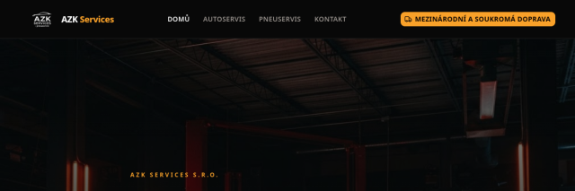Náhled webu AZK Services Brno
