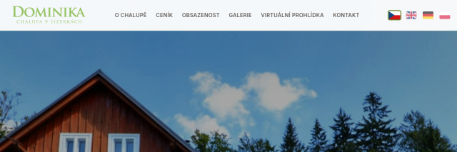 Náhled webu Chata Dominika