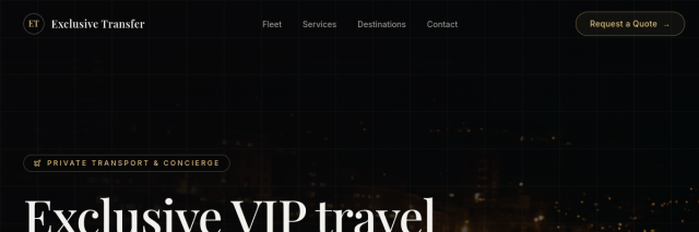 Náhled webu Exclusive Transfer