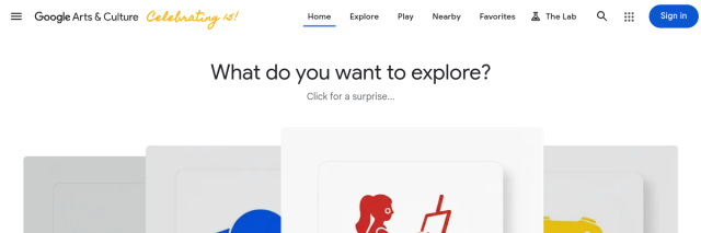 Aperçu de Google Arts & Culture