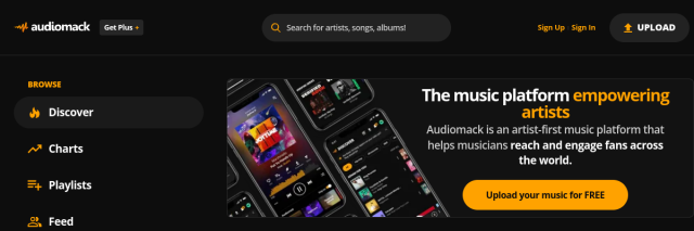 Aperçu de Audiomack
