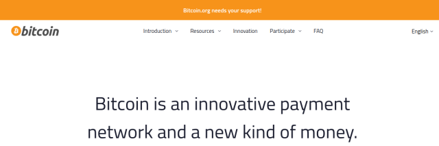 Aperçu de Bitcoin.org