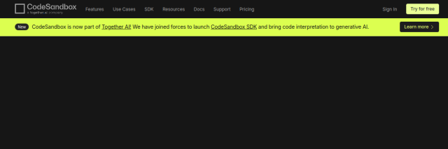 Aperçu de CodeSandbox