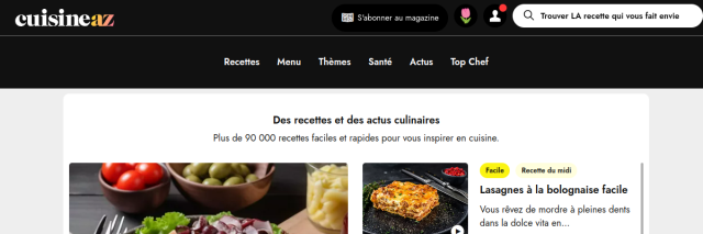 Aperçu de CuisineAZ