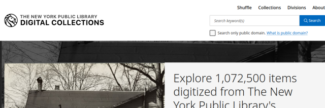 Aperçu de NYPL Digital Collections