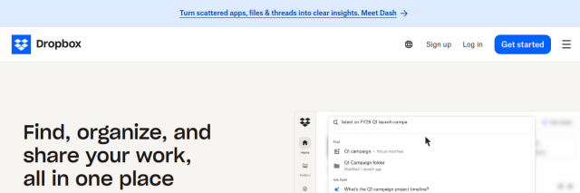 Aperçu de Dropbox