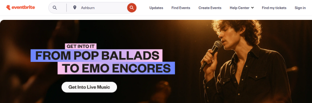 Aperçu de Eventbrite