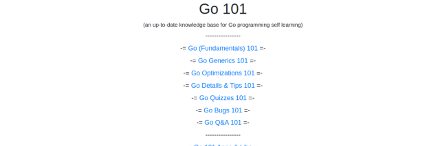 Aperçu de Go 101
