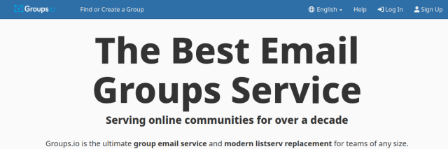 Aperçu de Groups.io