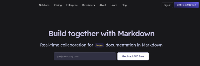 Aperçu de Hackmd.io