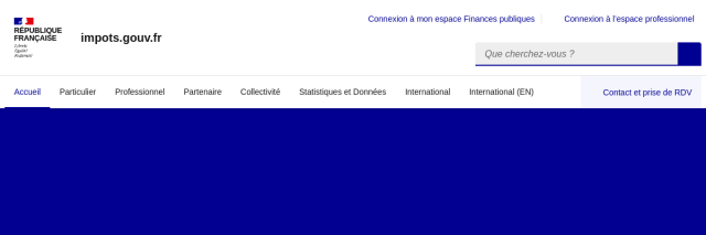 Aperçu de Impots.gouv.fr