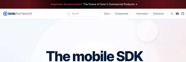 Aperçu de Ionic
