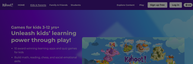 Aperçu de Kahoot! pour enfants