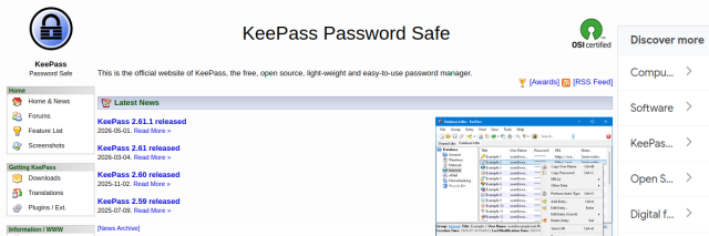 Aperçu de KeePass
