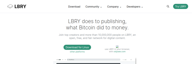 Aperçu de Lbry