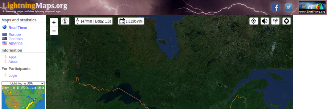 Aperçu de Lightning Maps