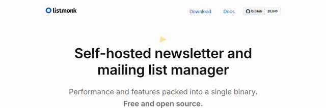 Aperçu de Listmonk