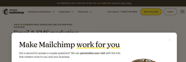 Aperçu de Mailchimp
