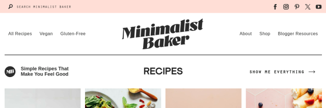 Aperçu de Minimalist Baker