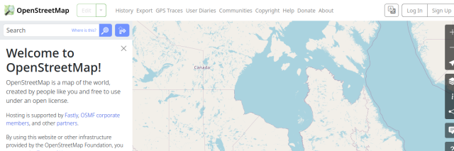 Aperçu de OpenStreetMap