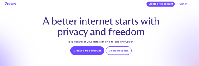 Aperçu de Proton Mail