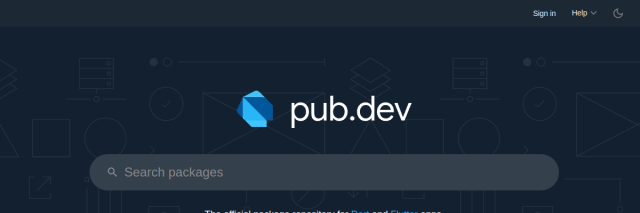 Aperçu de Pub.dev