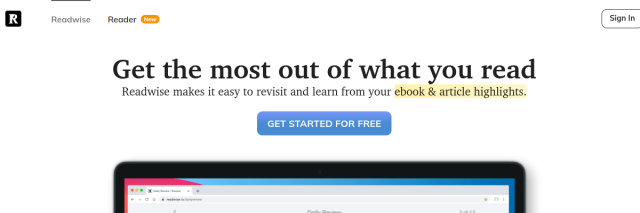 Aperçu de Readwise
