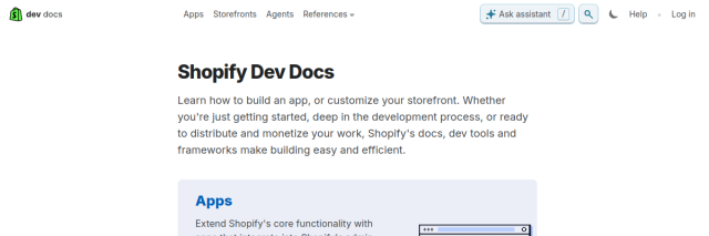 Aperçu de Shopify Dev