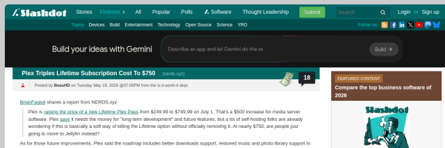 Aperçu de Slashdot