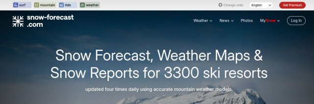 Aperçu de Snow Forecast