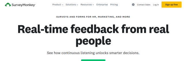 Aperçu de SurveyMonkey