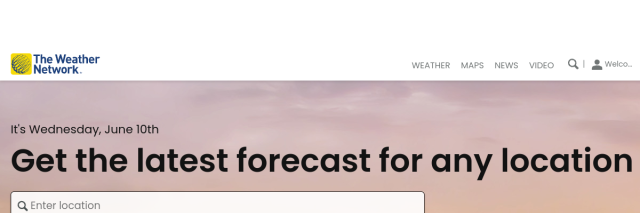 Aperçu de The Weather Network