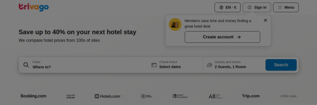 Aperçu de Trivago
