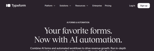 Aperçu de Typeform