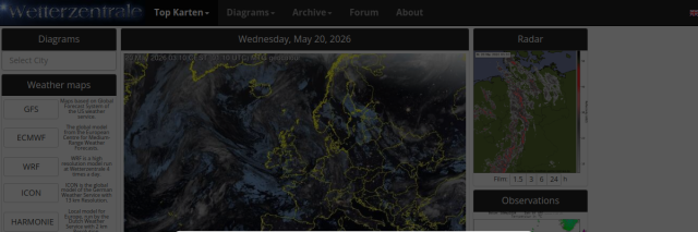 Aperçu de Wetterzentrale