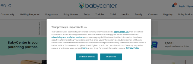 Aperçu de BabyCenter