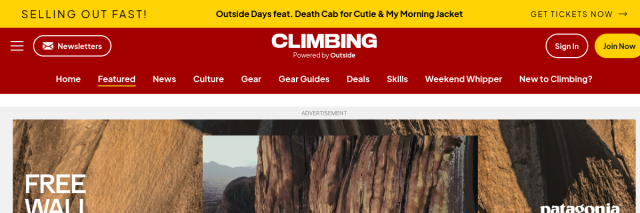 Aperçu de Climbing Magazine