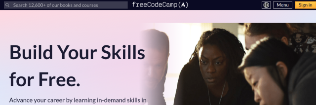 Aperçu de freeCodeCamp
