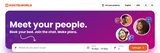 Aperçu de Hostelworld