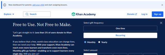 Aperçu de Khan Academy