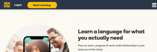 Aperçu de Memrise