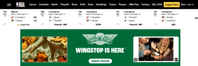 Aperçu de NBA.com
