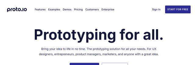 Aperçu de Proto.io