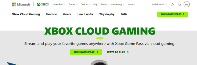 Aperçu de Xbox Cloud Gaming