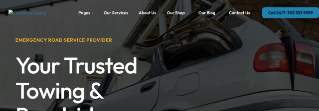 Cremore Towing website